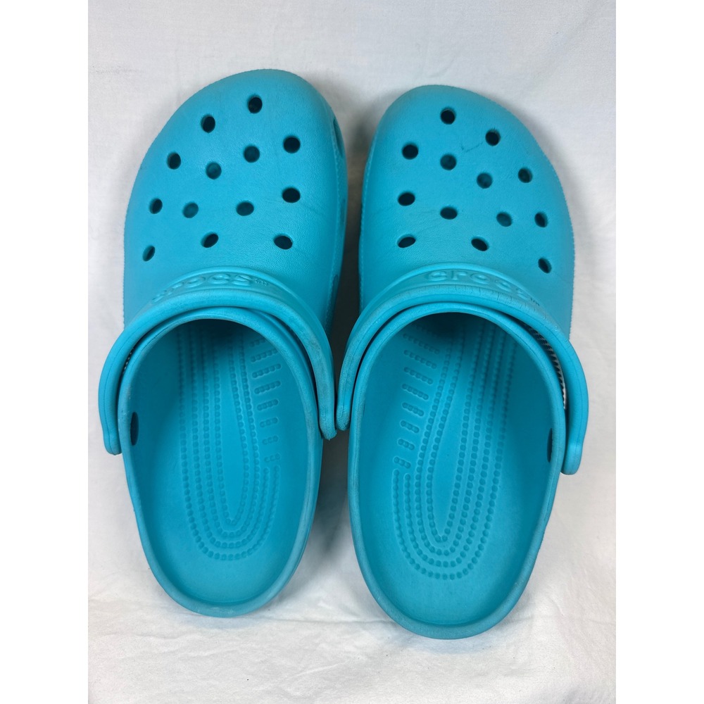 Crocs Classic Clogs Turquoise Blue Slip On Water Shoes Mens 4 Womens 6 J6